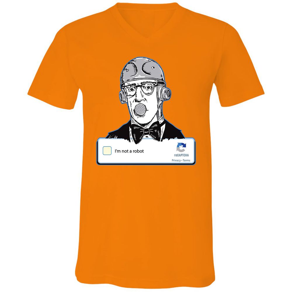 Unisex V-Neck T-Shirt - K7XXTE79 - Orange - 11
