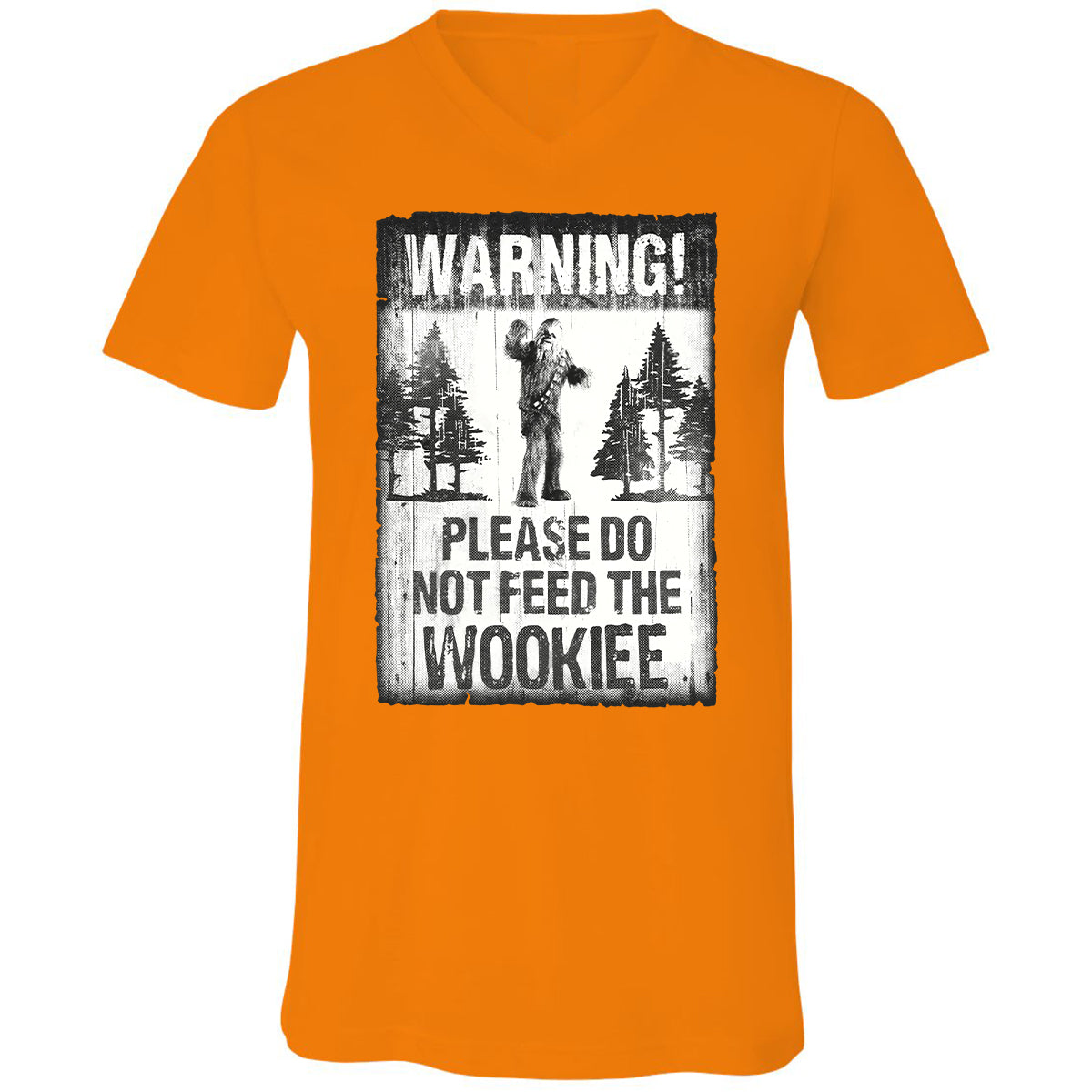 Unisex V-Neck T-Shirt - YQJ4CHL3 - Orange - 11