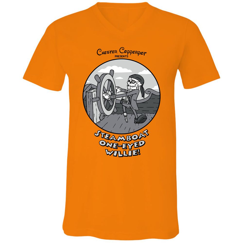 Unisex V-Neck T-Shirt - LA71C2ZM - Orange - 11