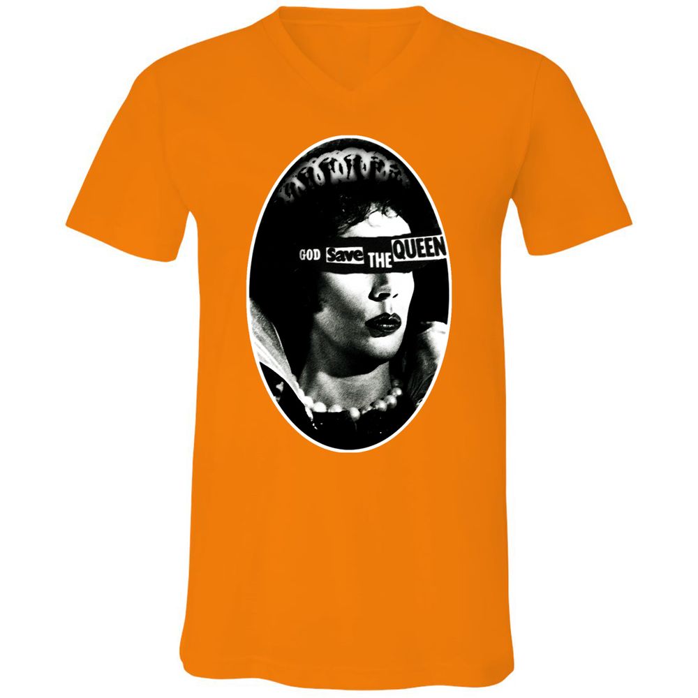 Unisex V-Neck T-Shirt - 3P9CEKJN - Orange - 11