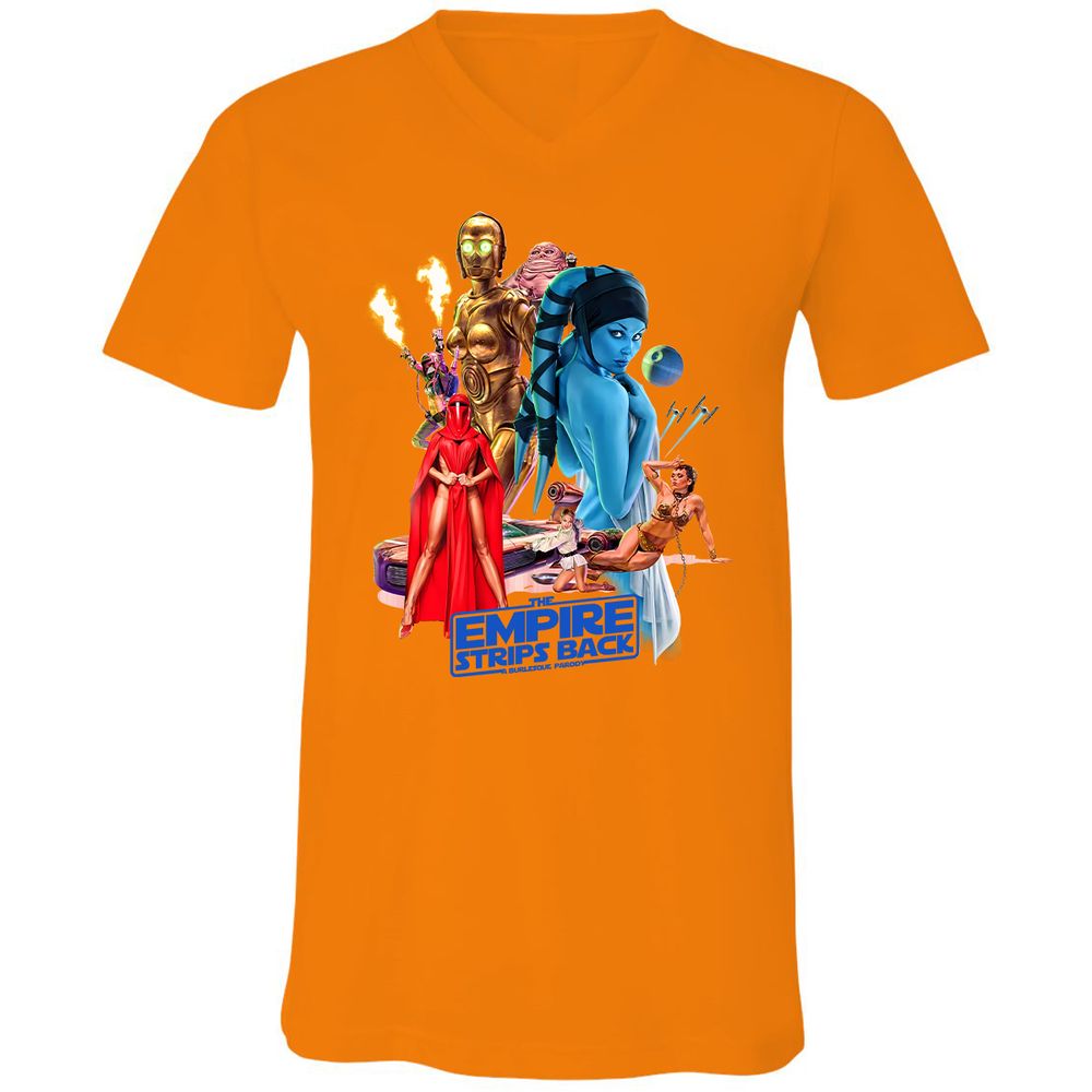 Unisex V-Neck T-Shirt - HRNSACBB - Orange - 11