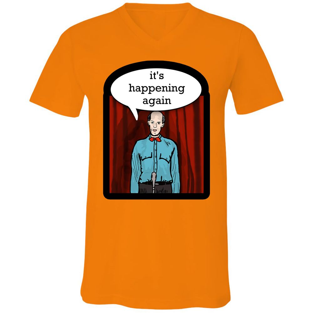 Unisex V-Neck T-Shirt - WV35CDFX - Orange - 11