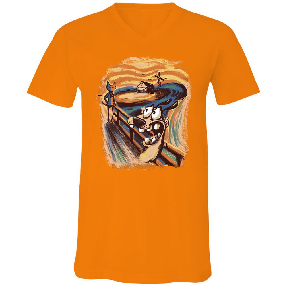 Unisex V-Neck T-Shirt - 6RUA22HA - Orange - 11