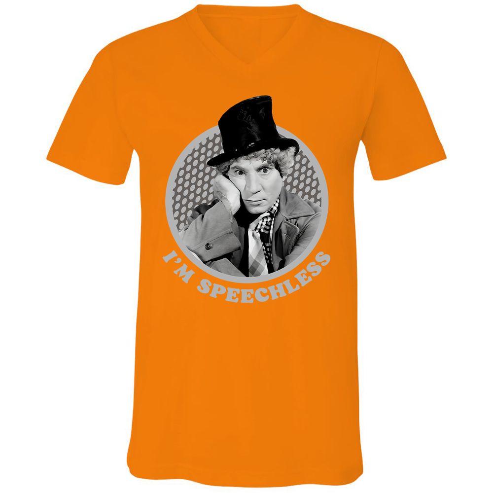 Unisex V-Neck T-Shirt - UAQAQ6A5 - Orange - 11