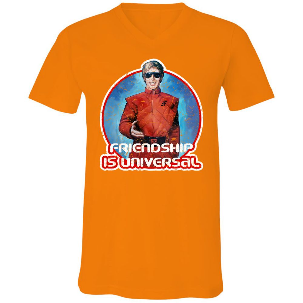 Unisex V-Neck T-Shirt - 7V5EEF2R - Orange - 11