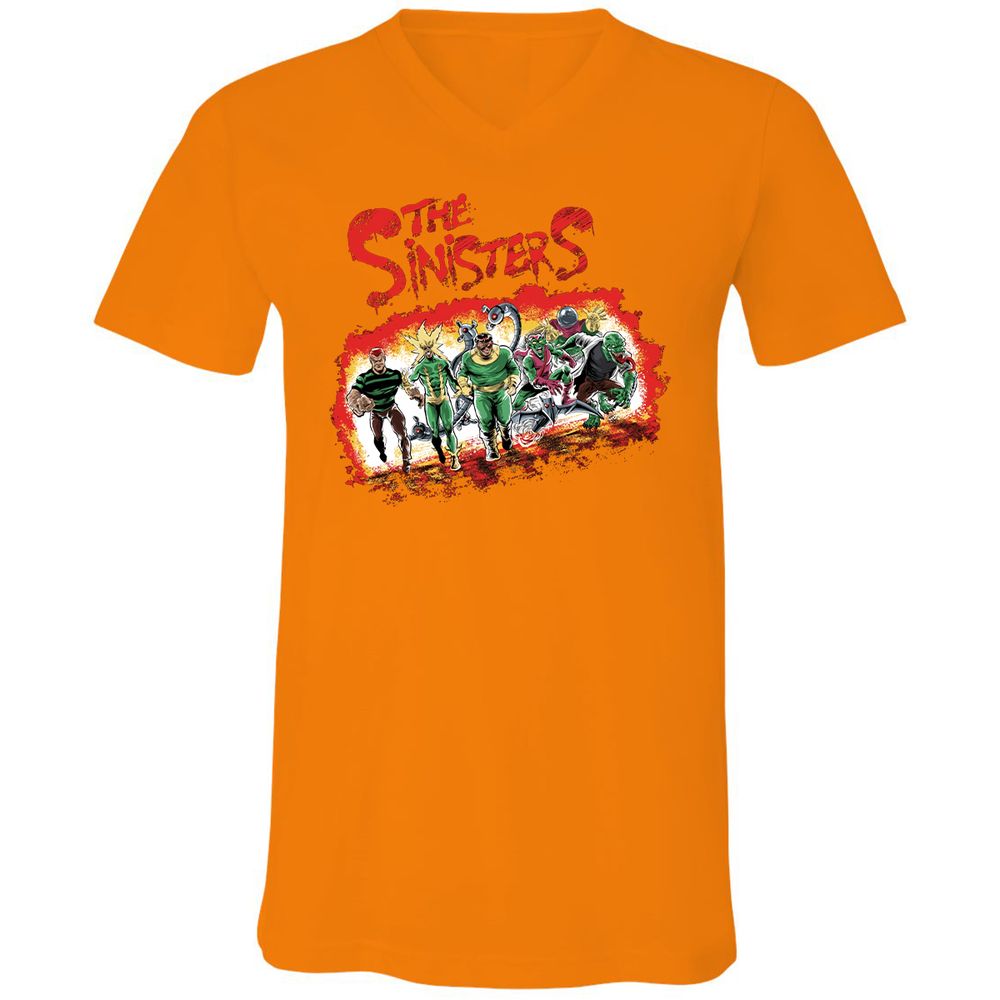 Unisex V-Neck T-Shirt - 3PXC7BVT - Orange - 11