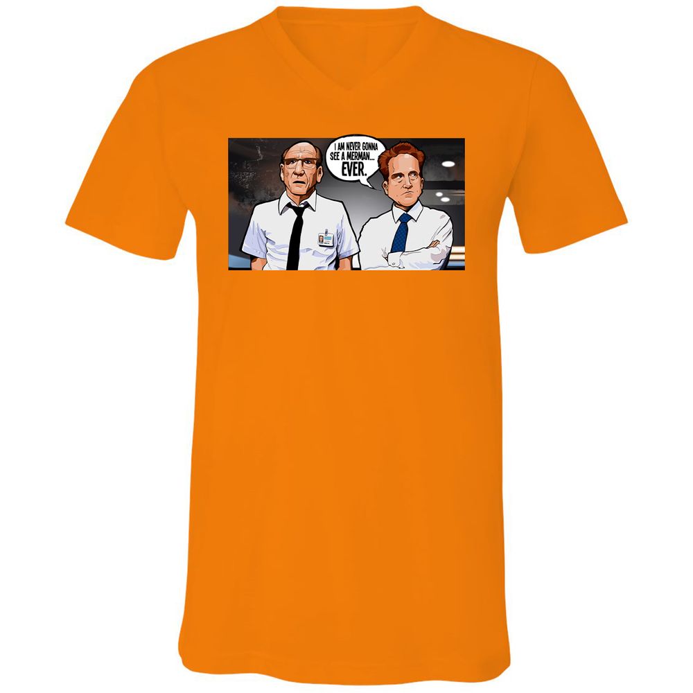 Unisex V-Neck T-Shirt - DQXVH9XS - Orange - 11