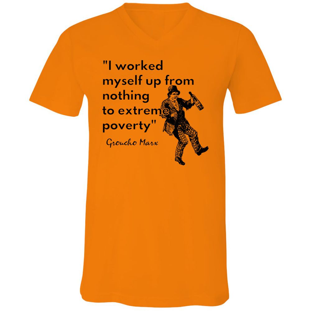 Unisex V-Neck T-Shirt - NUAAFYD3 - Orange - 11