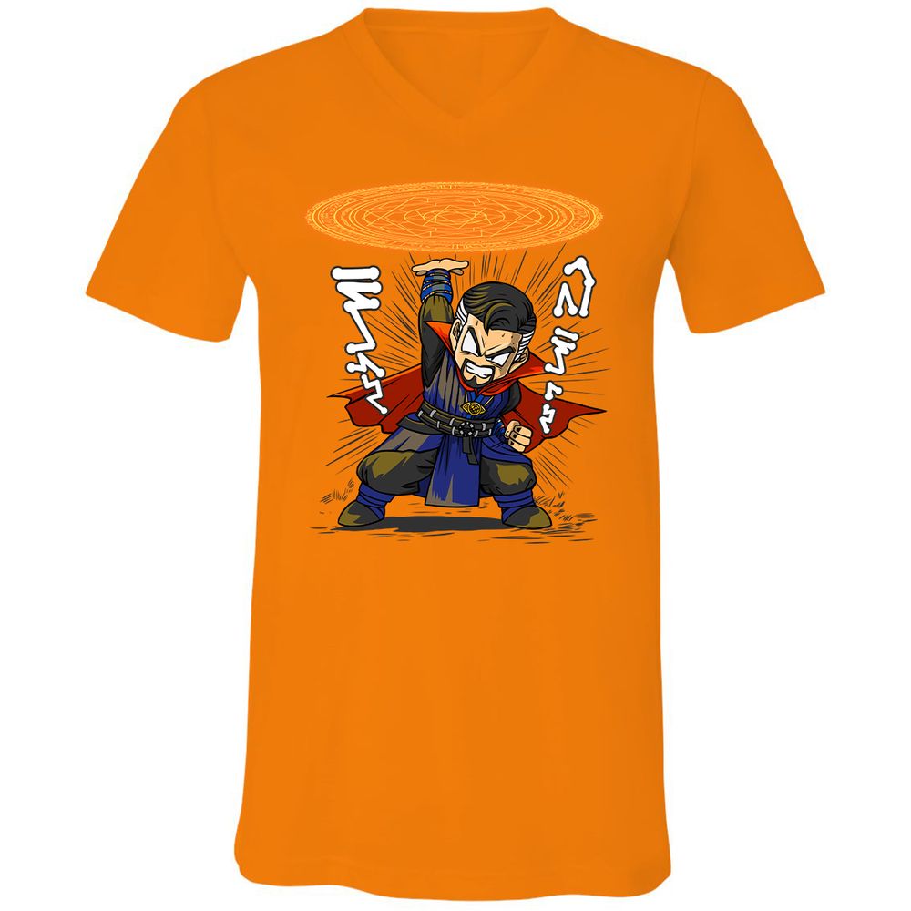 Unisex V-Neck T-Shirt - DJU65KW1 - Orange - 11