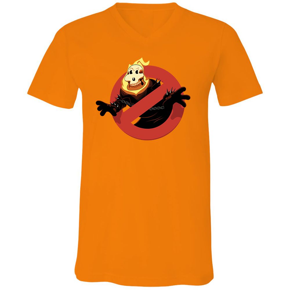 Unisex V-Neck T-Shirt - NDVUBBAZ - Orange - 11