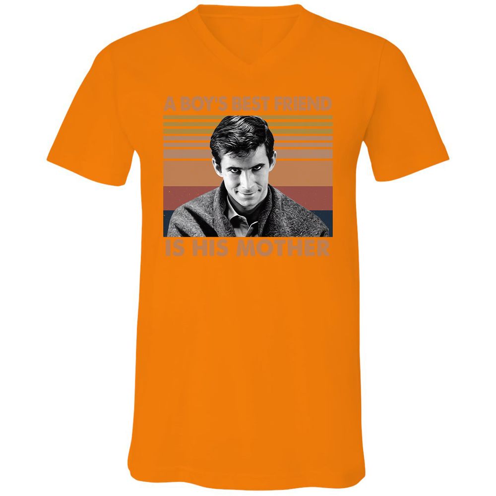 Unisex V-Neck T-Shirt - YYVBJWYT - Orange - 11