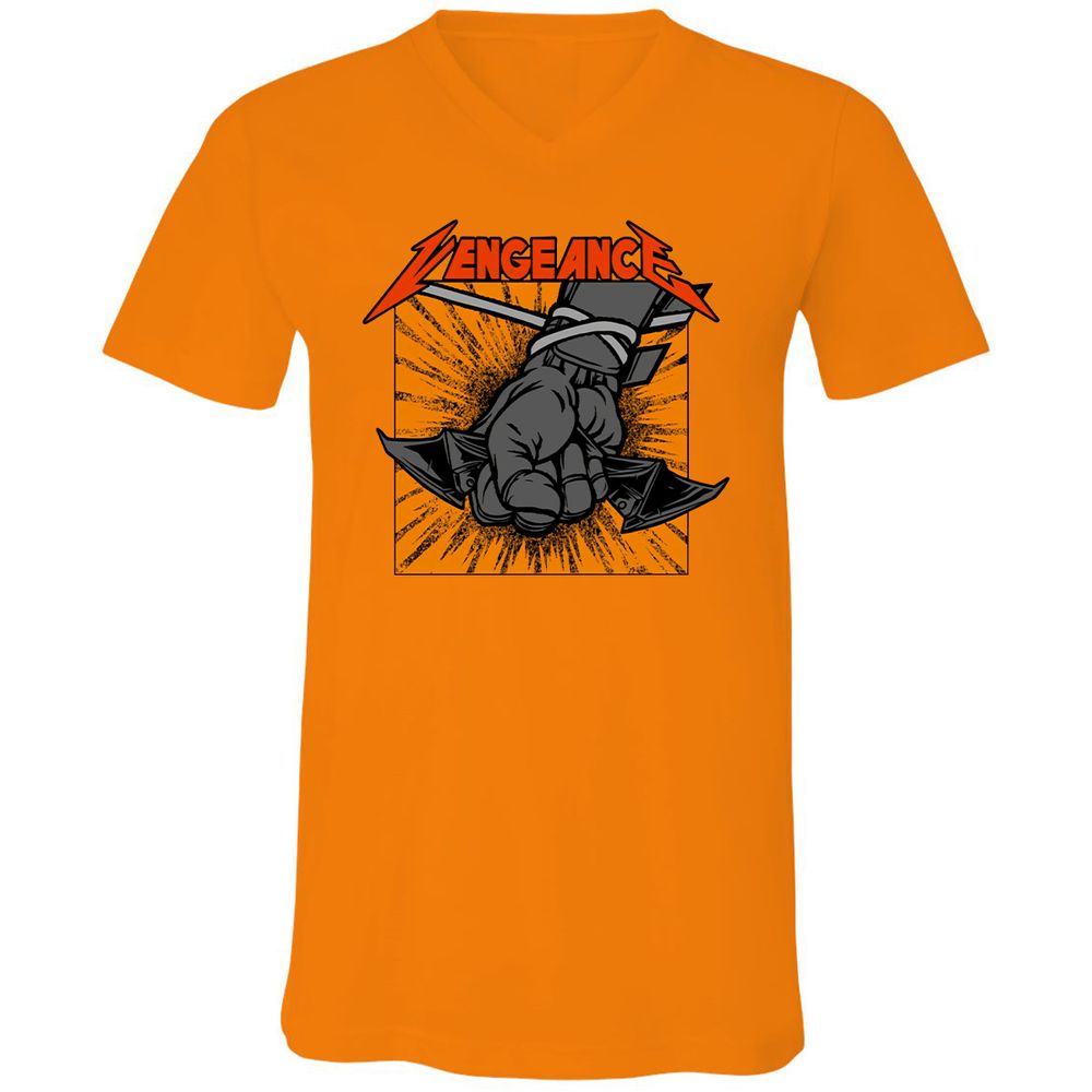Unisex V-Neck T-Shirt - 2LTDYQWC - Orange - 11