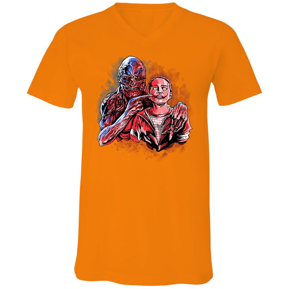 Unisex V-Neck T-Shirt - 7GS65VNT - Orange - 11