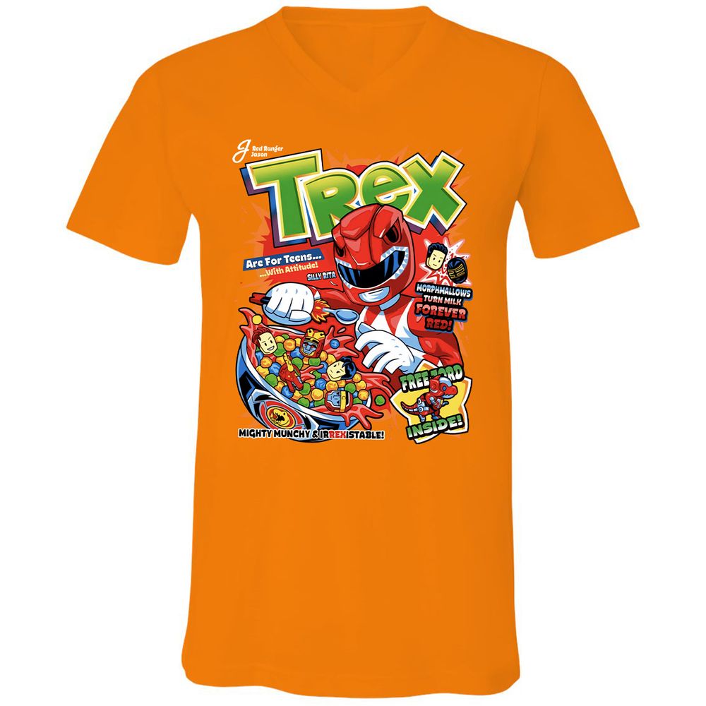 Unisex V-Neck T-Shirt - DKPFYQMS - Orange - 11