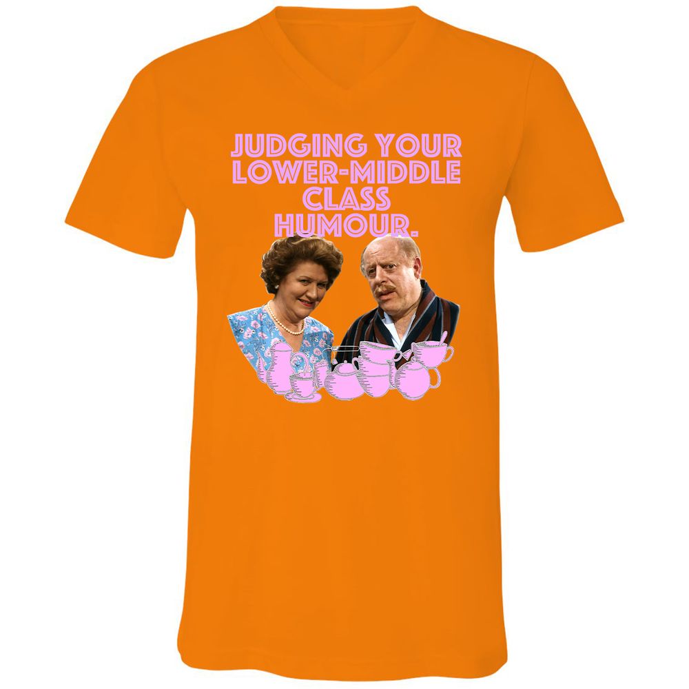 Unisex V-Neck T-Shirt - LM1X6P4C - Orange - 11