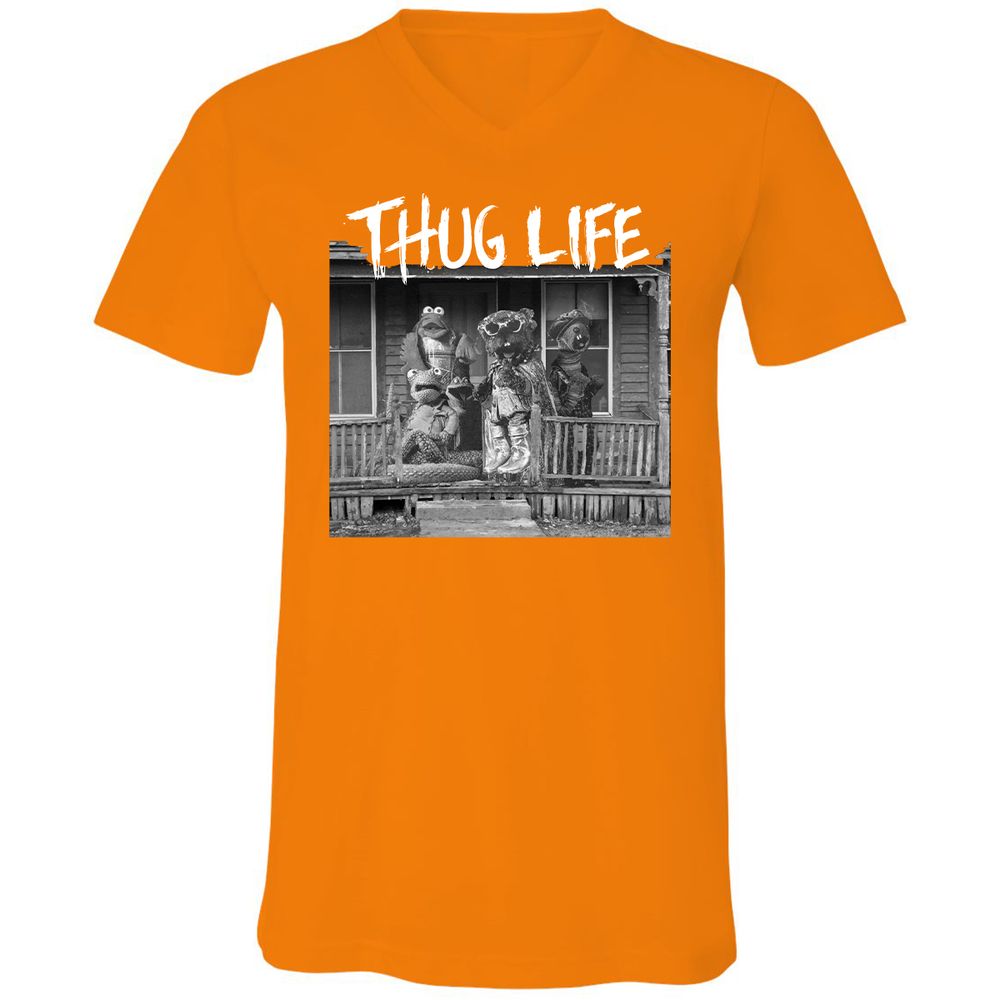 Unisex V-Neck T-Shirt - F7N6MEUM - Orange - 11