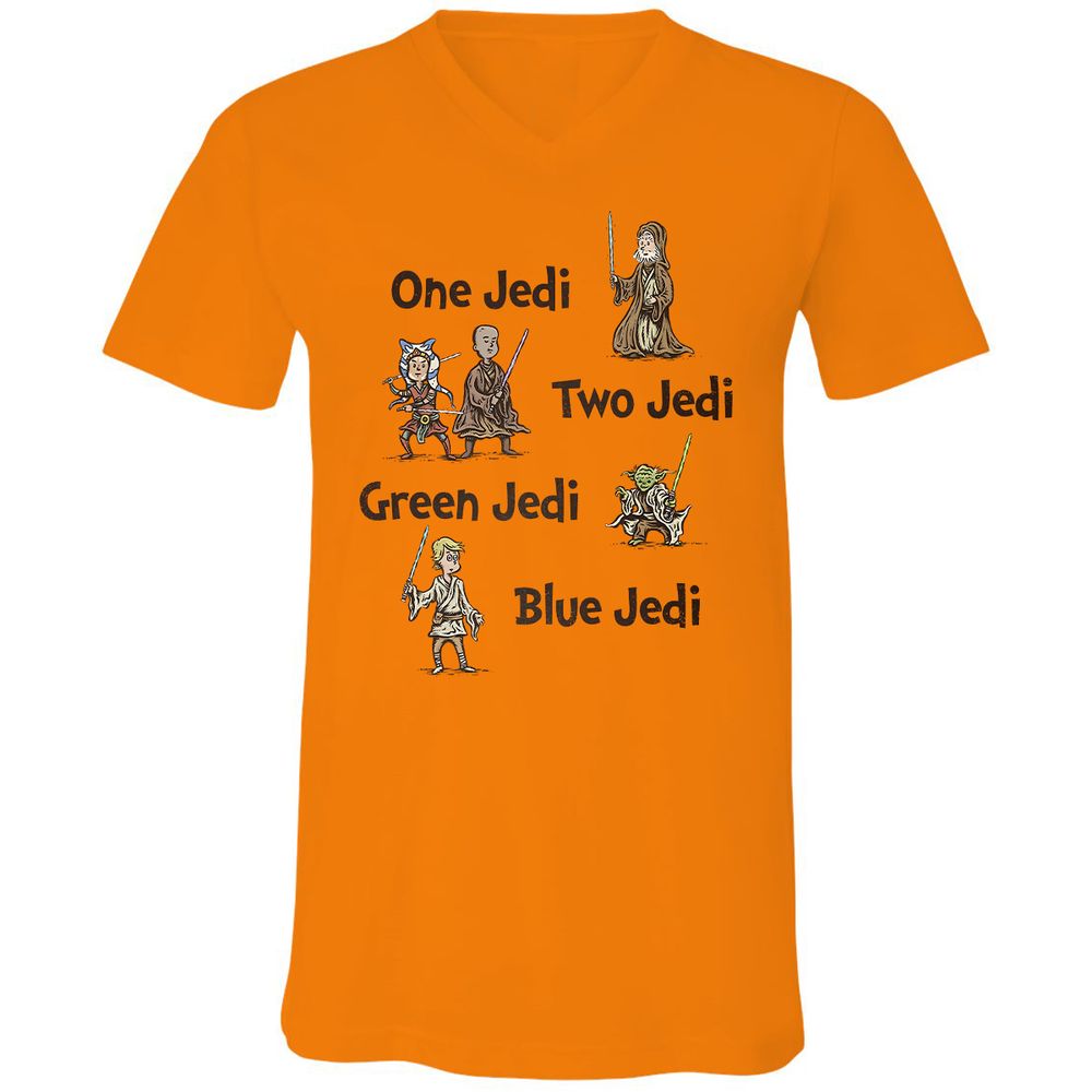 Unisex V-Neck T-Shirt - 6KPWVS2Z - Orange - 11