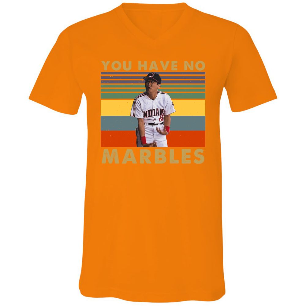 Unisex V-Neck T-Shirt - T4UJA8MQ - Orange - 11