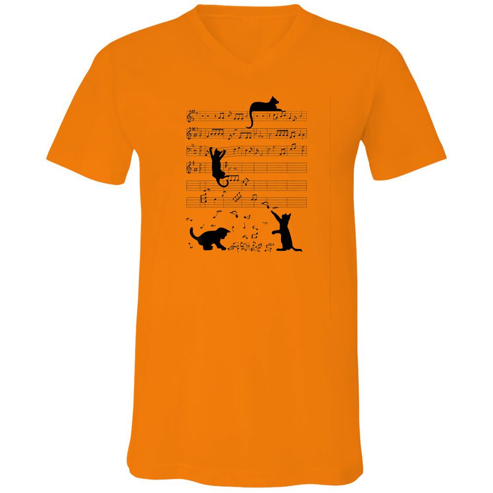 Unisex V-Neck T-Shirt - LDRDN5AP - Orange - 11