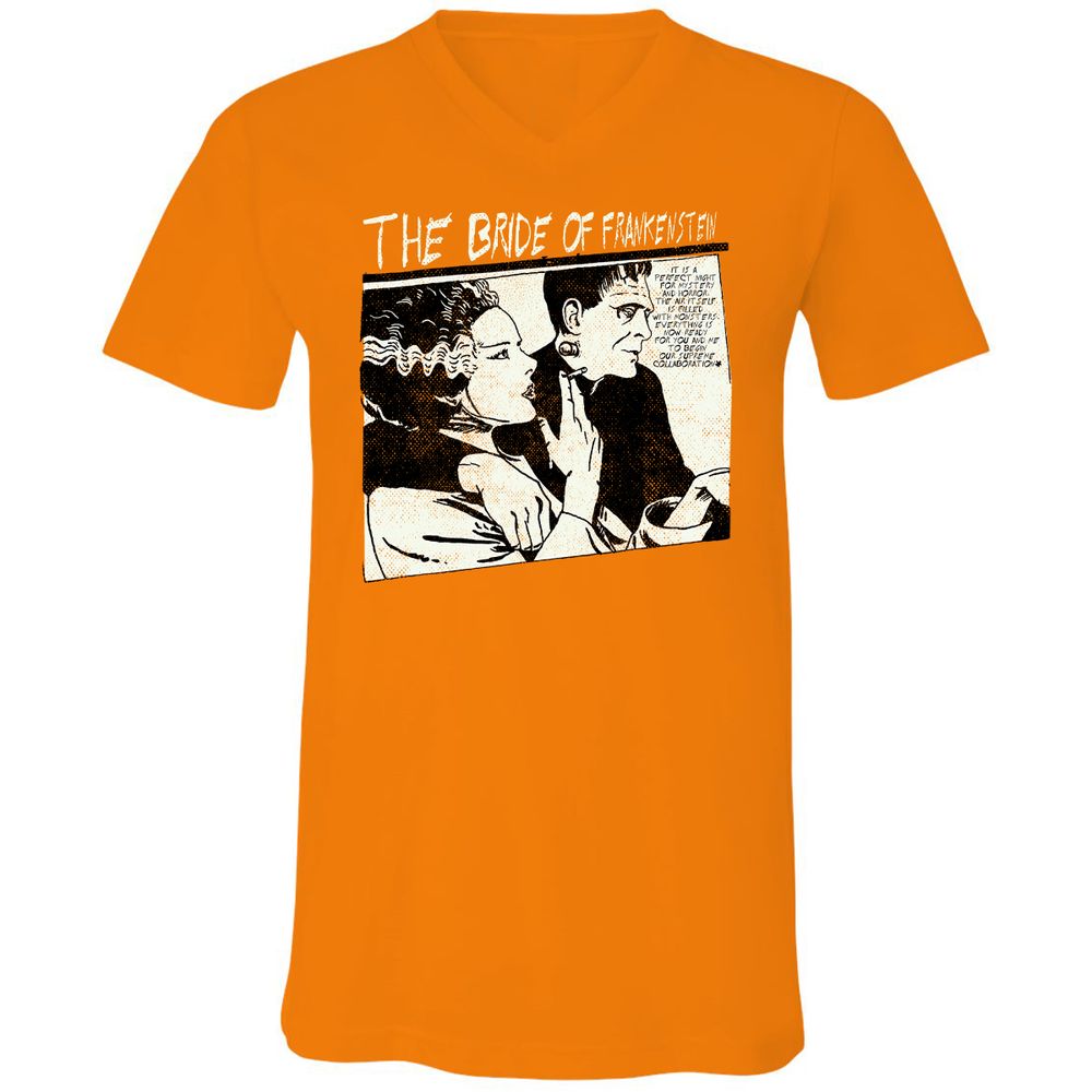 Unisex V-Neck T-Shirt - UR997JAH - Orange - 11
