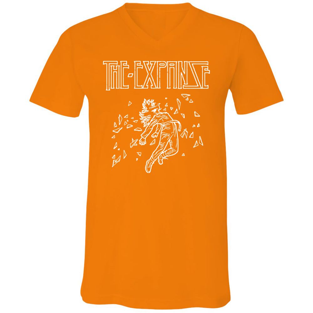 Unisex V-Neck T-Shirt - A3JCYVTW - Orange - 11