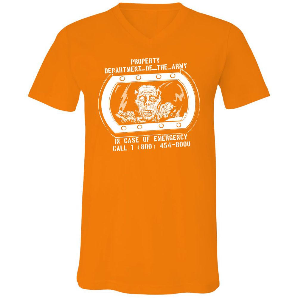 Unisex V-Neck T-Shirt - MVMGQCXR - Orange - 11