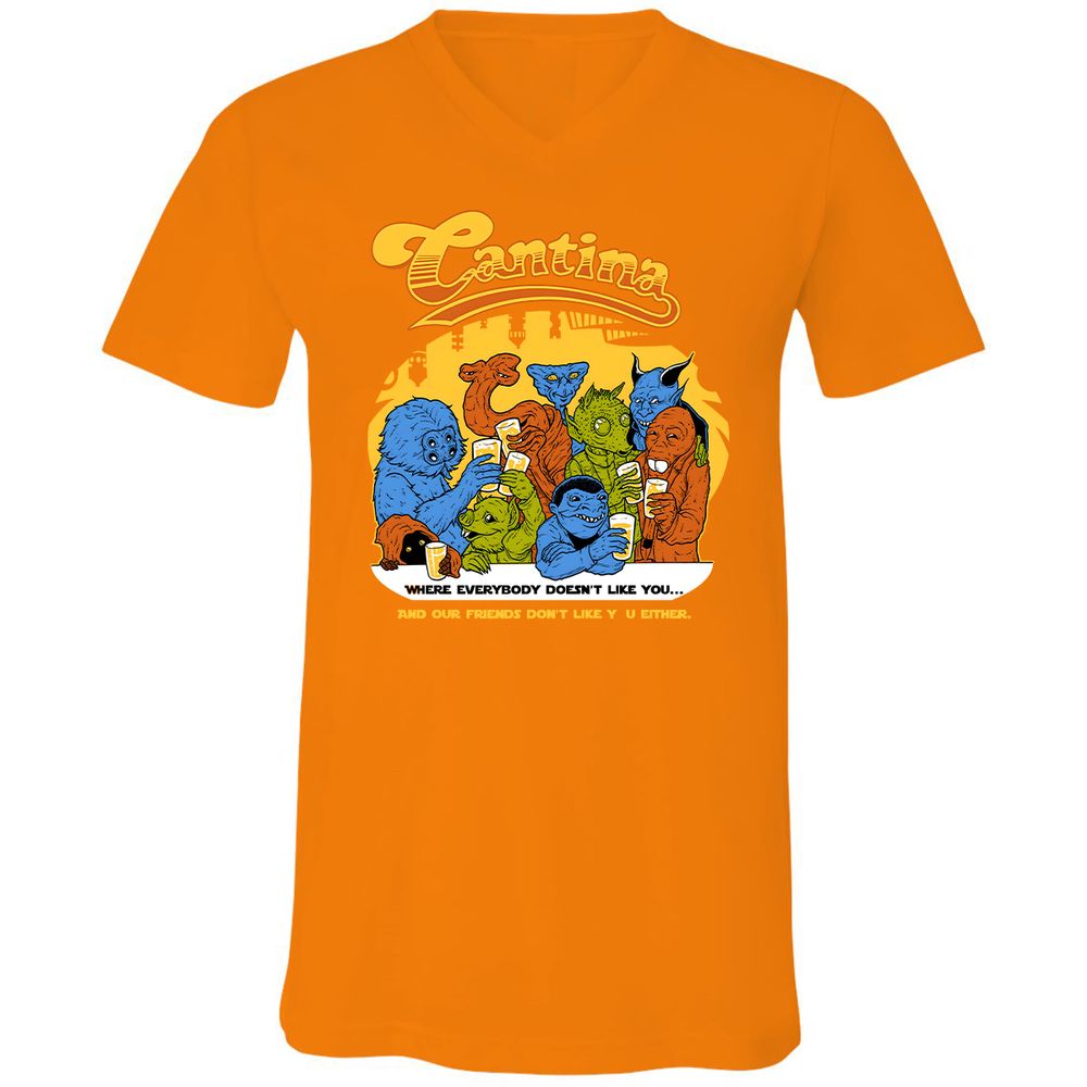 Unisex V-Neck T-Shirt - 1UCVQ2JX - Orange - 11