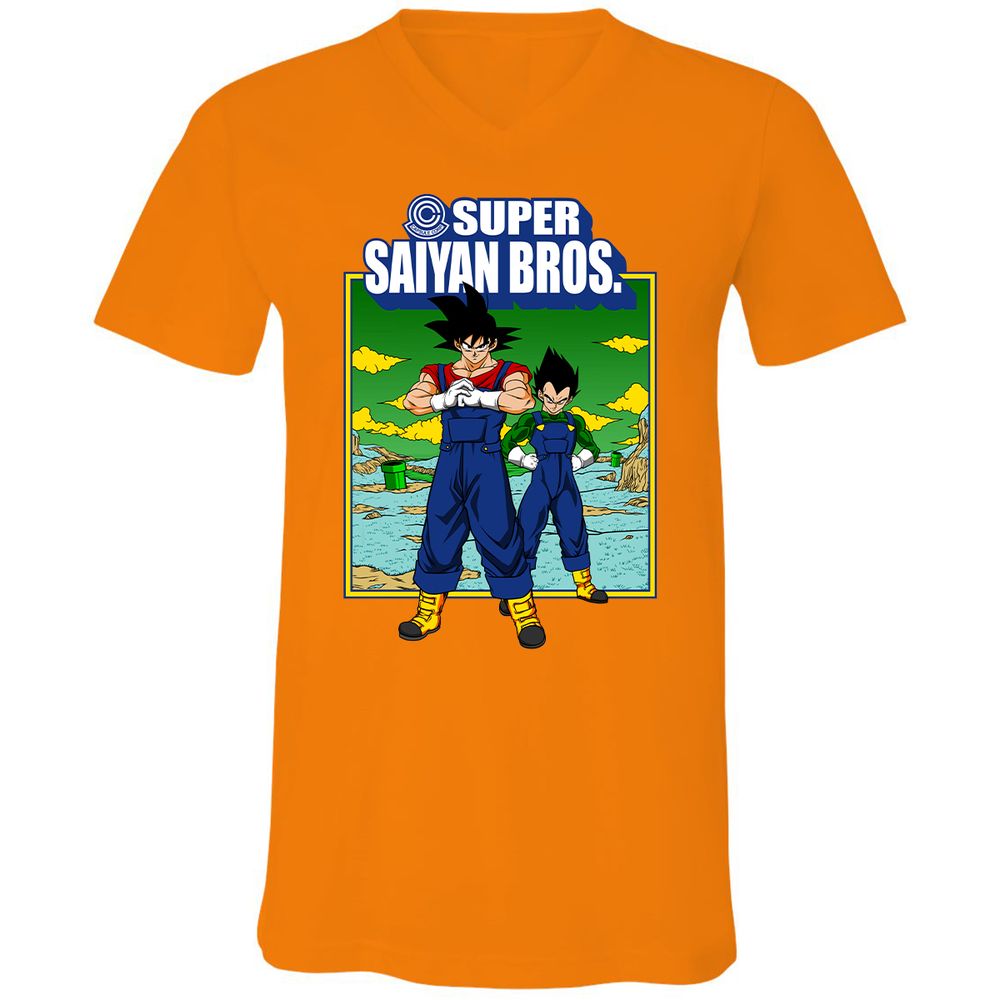 Unisex V-Neck T-Shirt - L17QRFBA - Orange - 11