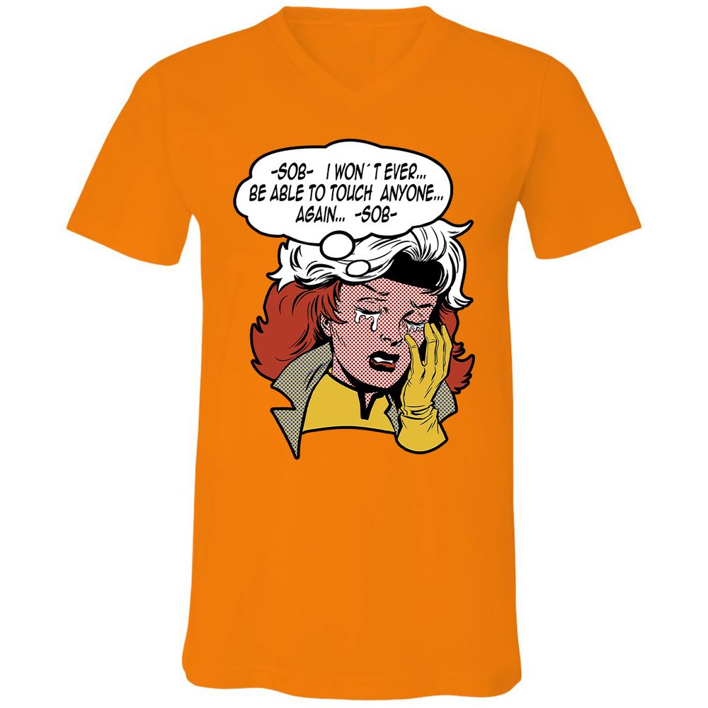 Unisex V-Neck T-Shirt - MJAXLCXC - Orange - 11