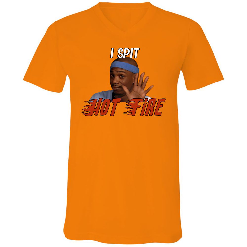 Unisex V-Neck T-Shirt - VY42XSB9 - Orange - 11