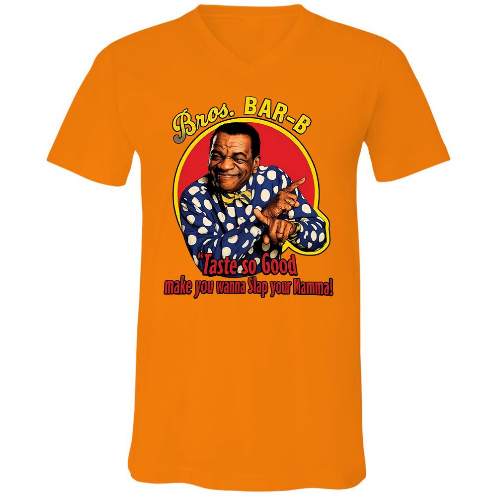 Unisex V-Neck T-Shirt - LYJW3TSN - Orange - 11