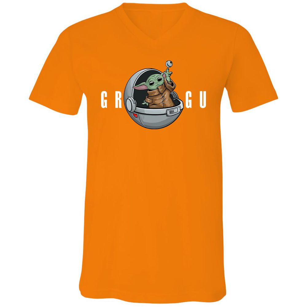 Unisex V-Neck T-Shirt - RQE1MJUL - Orange - 11