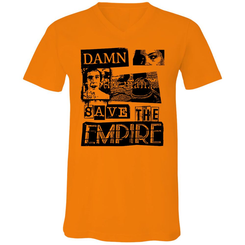 Unisex V-Neck T-Shirt - 85T26U5W - Orange - 11