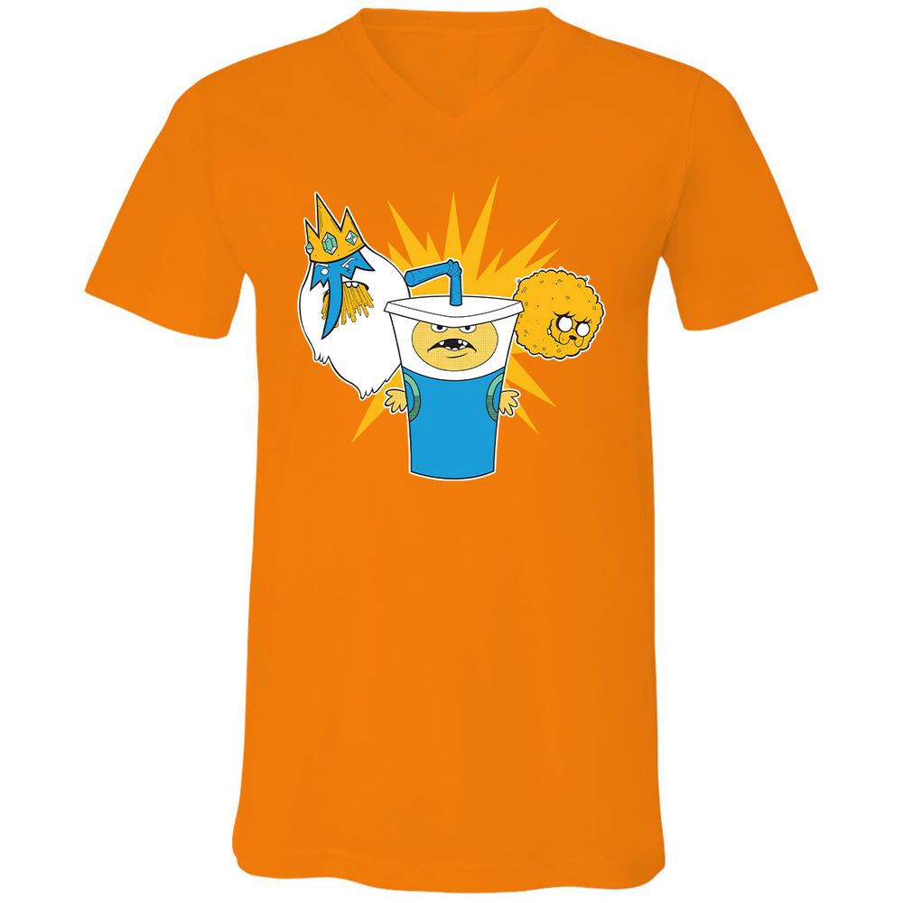 Unisex V-Neck T-Shirt - 2EDM1DWG - Orange - 11
