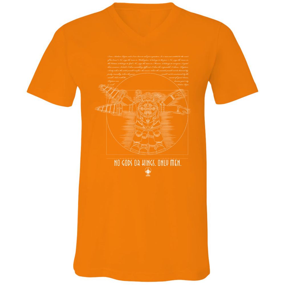Unisex V-Neck T-Shirt - S3ETR4KH - Orange - 11