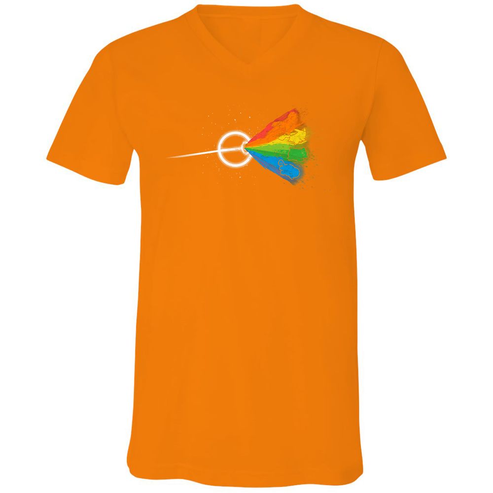 Unisex V-Neck T-Shirt - 3TYBAELC - Orange - 11