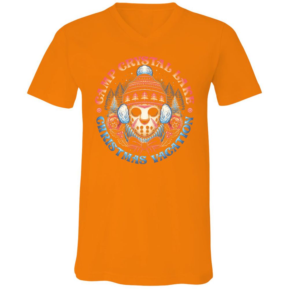 Unisex V-Neck T-Shirt - YM2BRLDH - Orange - 11