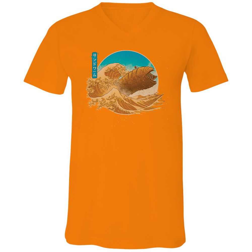 Unisex V-Neck T-Shirt - VXWQQW9Z - Orange - 11