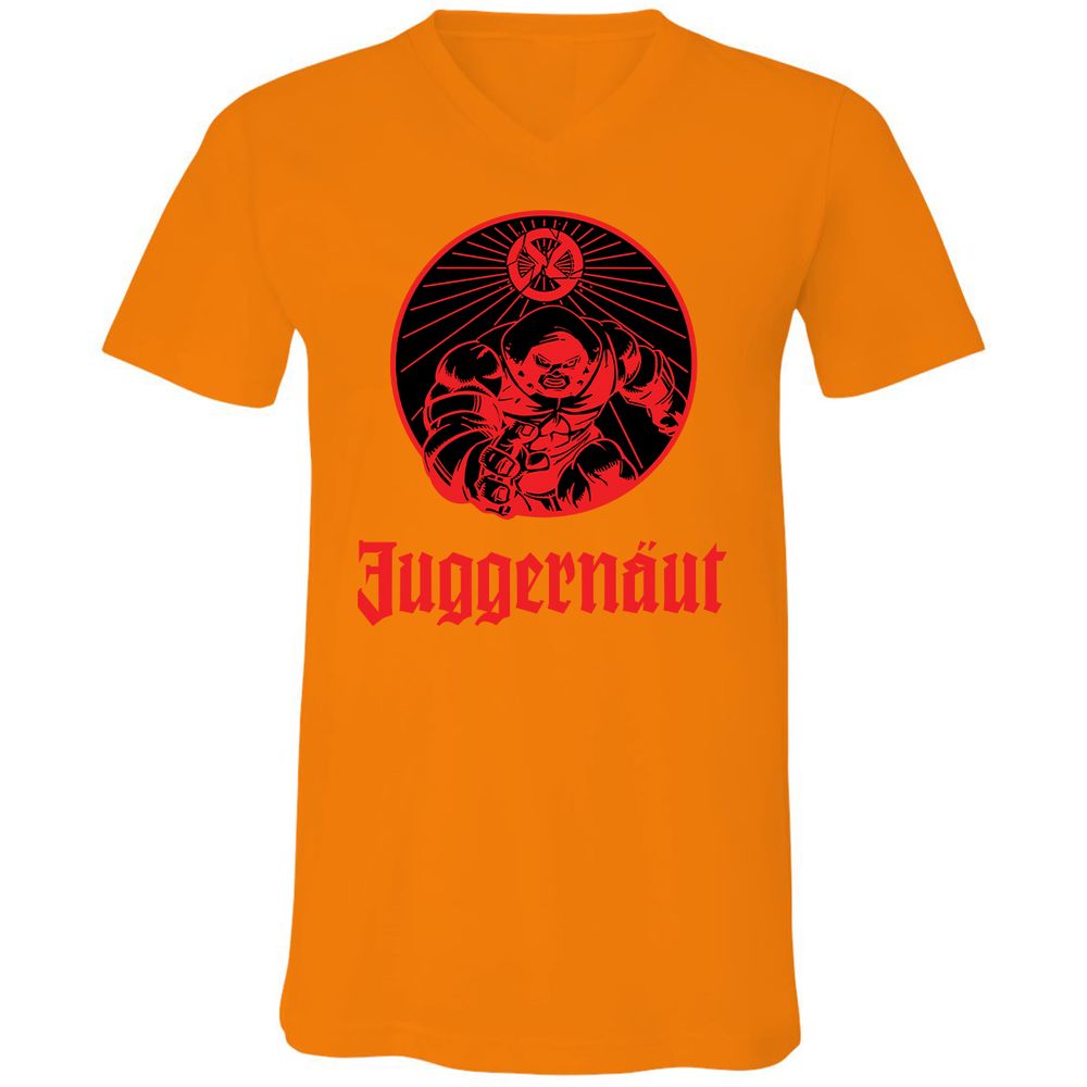 Unisex V-Neck T-Shirt - 73D56TAT - Orange - 11