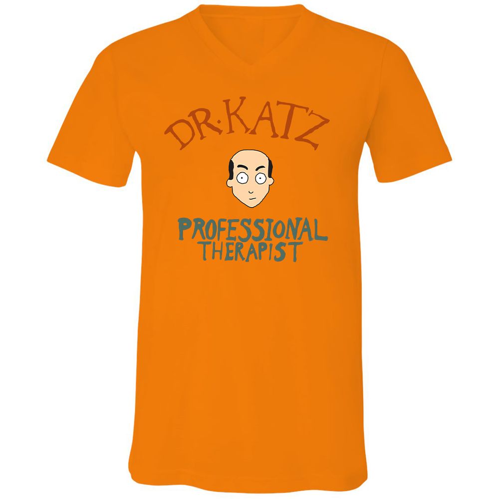 Unisex V-Neck T-Shirt - FSL9F9YQ - Orange - 11