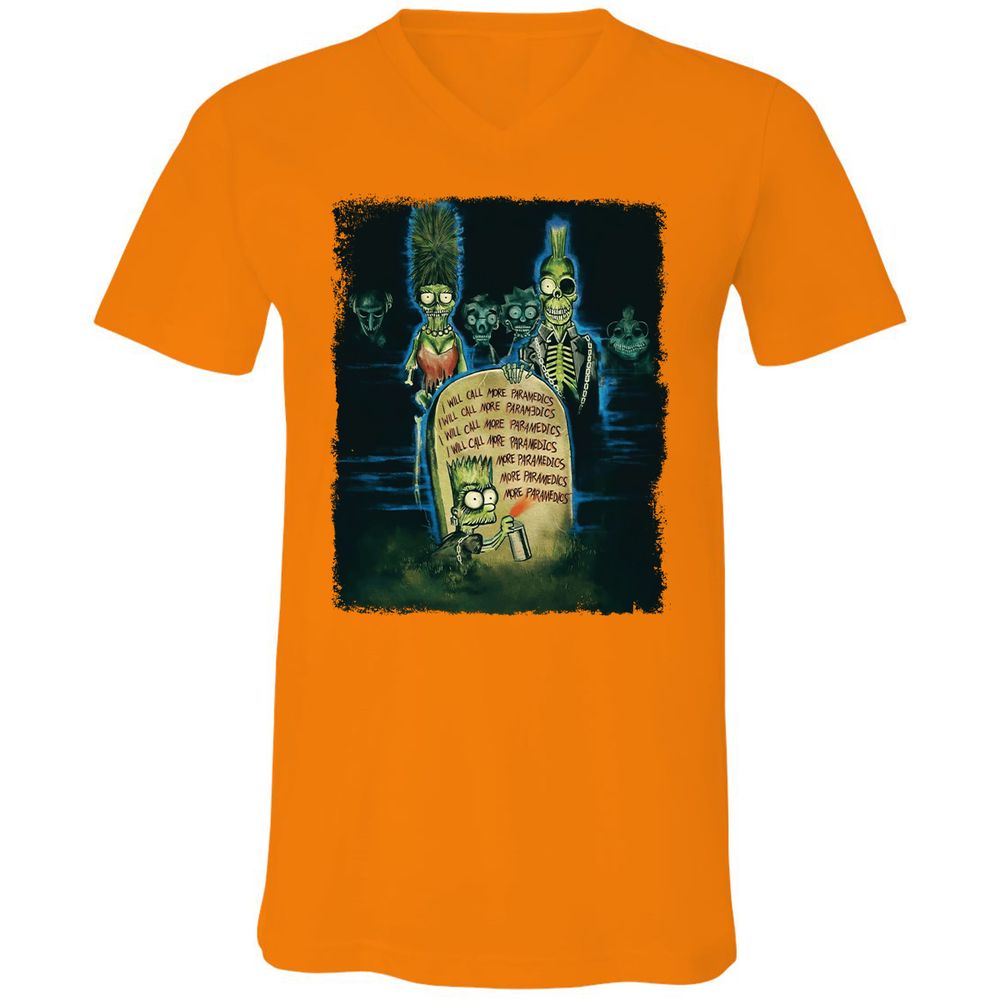 Unisex V-Neck T-Shirt - MHVZ2E15 - Orange - 11