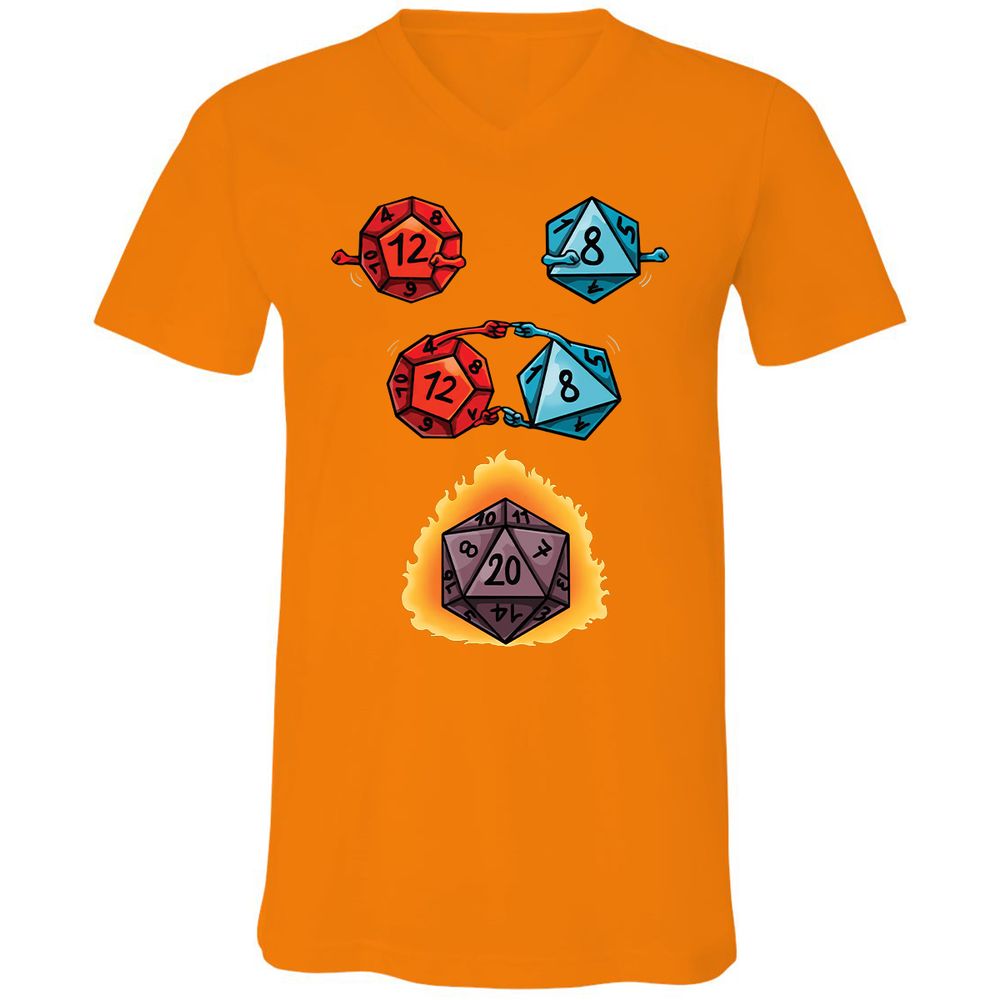 Unisex V-Neck T-Shirt - T1C7CTR4 - Orange - 11