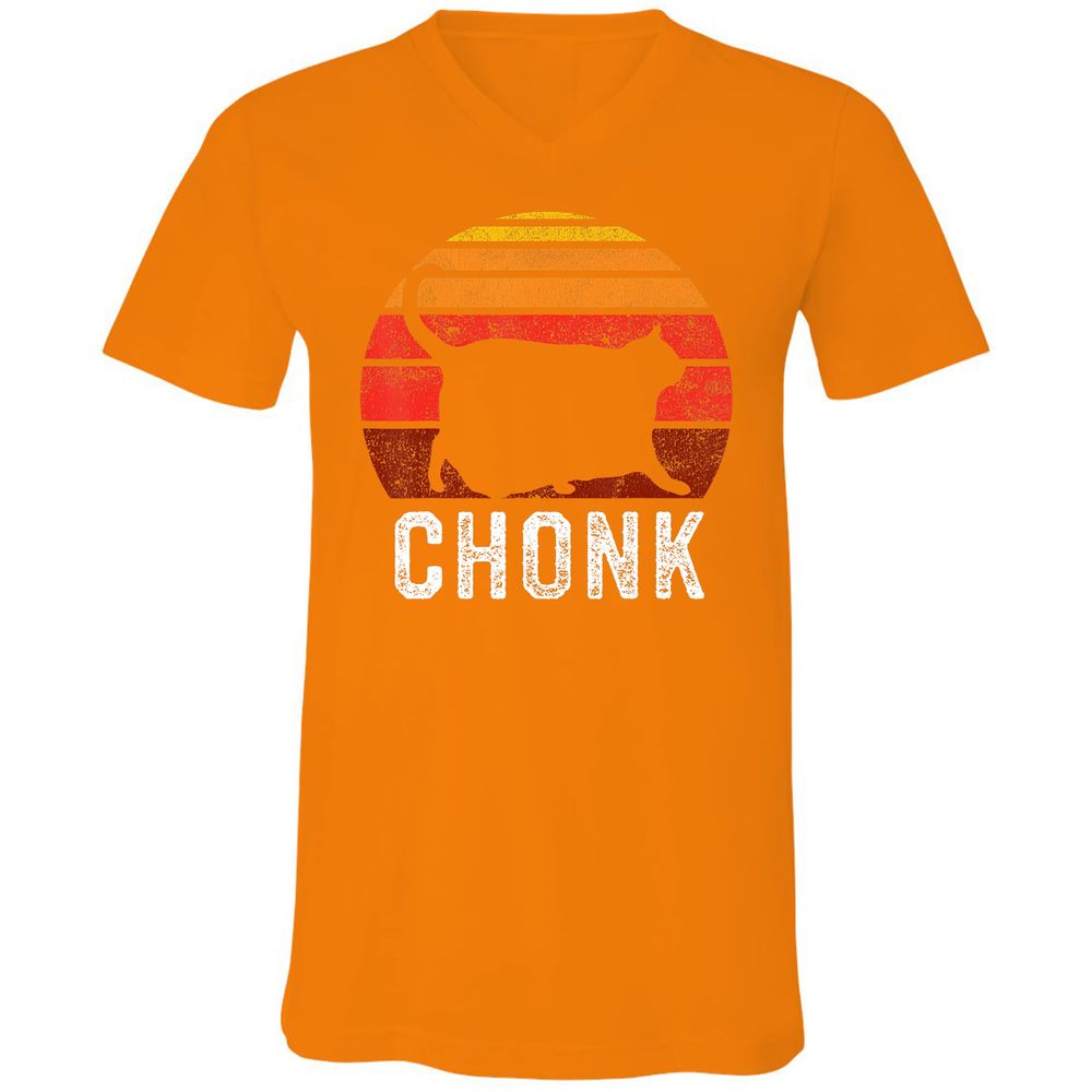 Unisex V-Neck T-Shirt - 25TJ8DGA - Orange - 11