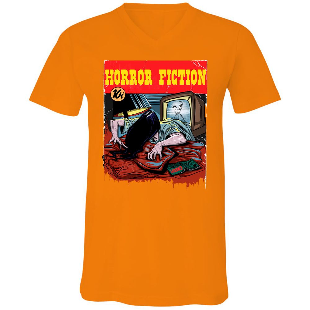 Unisex V-Neck T-Shirt - 3E34AKBN - Orange - 11