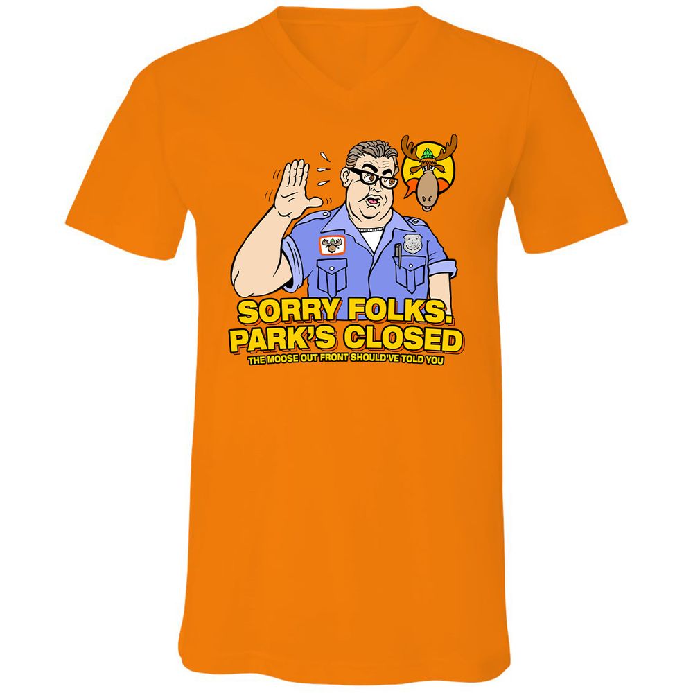 Unisex V-Neck T-Shirt - DBGZWSC2 - Orange - 11