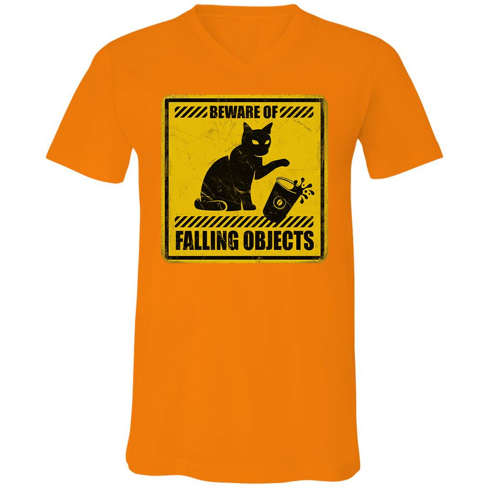 Unisex V-Neck T-Shirt - RV85QVSU - Orange - 11