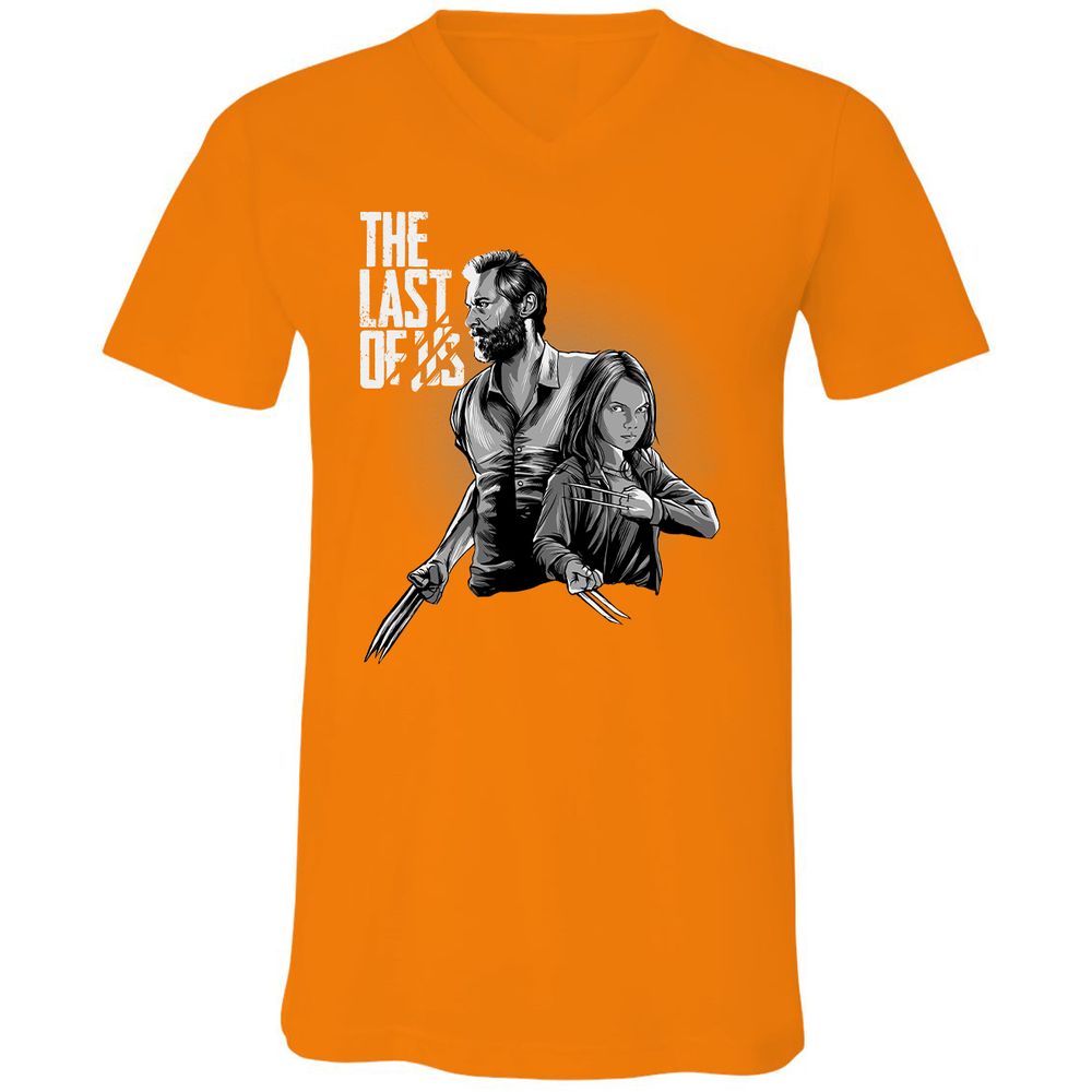 Unisex V-Neck T-Shirt - FH7VX7VY - Orange - 11