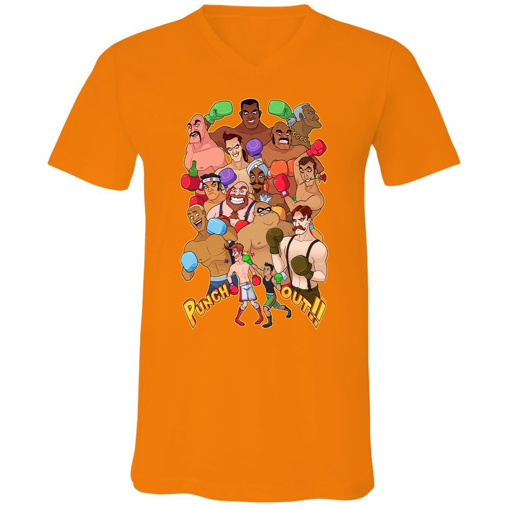 Unisex V-Neck T-Shirt - 4ZNPMJY5 - Orange - 11