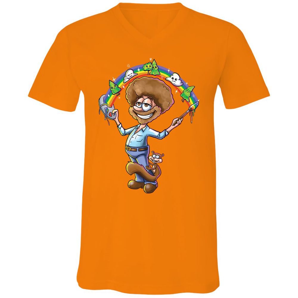 Unisex V-Neck T-Shirt - EVG9AS1B - Orange - 11