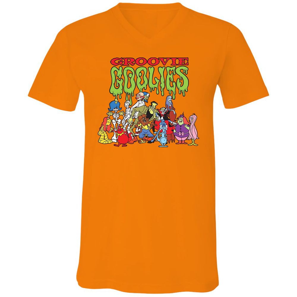 Unisex V-Neck T-Shirt - 8482BUY4 - Orange - 11